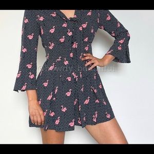 Zara Flamingo Romper With dots